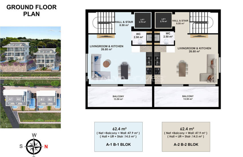 Elegant Houses with Private Pool and Garden in Alanya 33