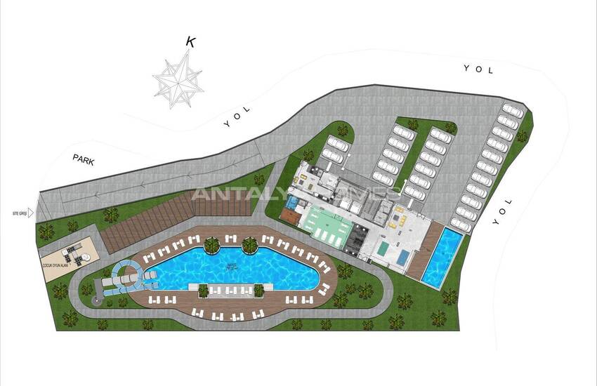 Квартиры с видом на море в комплексе в Алании, Тосмур 21