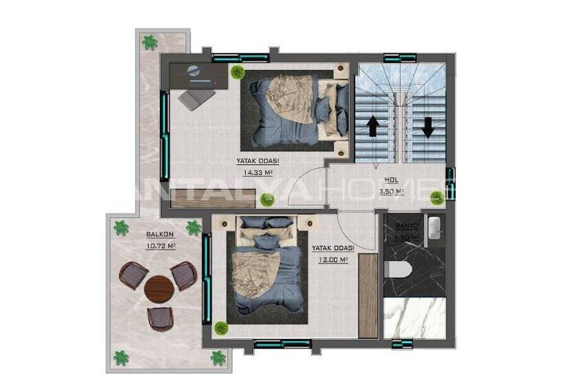 Detached Houses with Private Pool Near the Sea in Konaklı Alanya 18