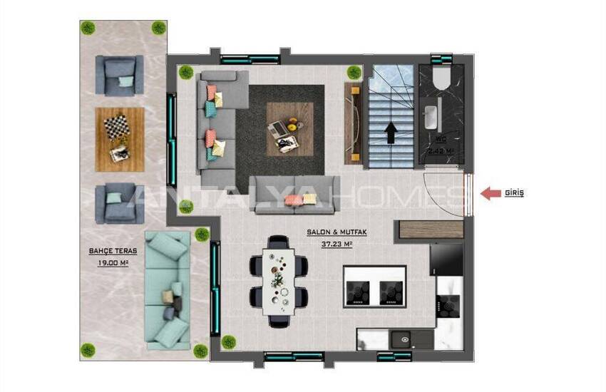 Detached Houses with Private Pool Near the Sea in Konaklı Alanya 17