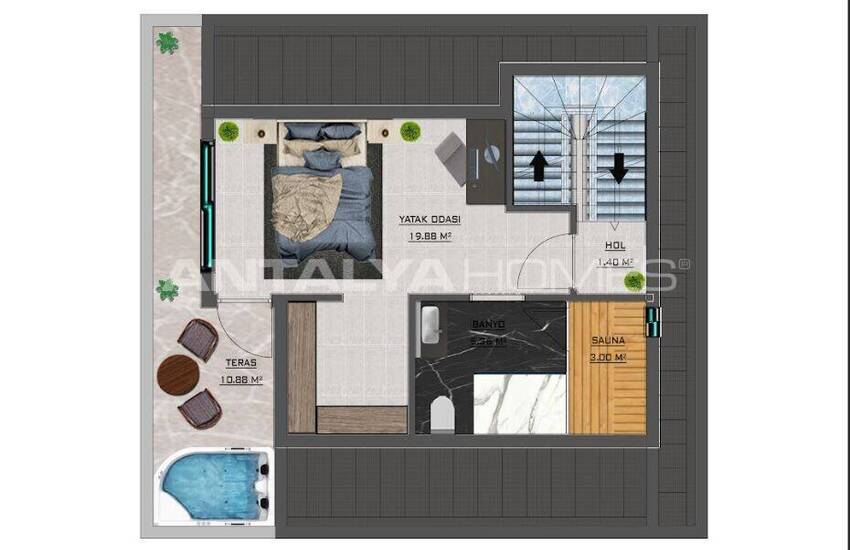 Freistehende Häuser Mit Privatpool In Meeresnähe In Konaklı Alanya 11