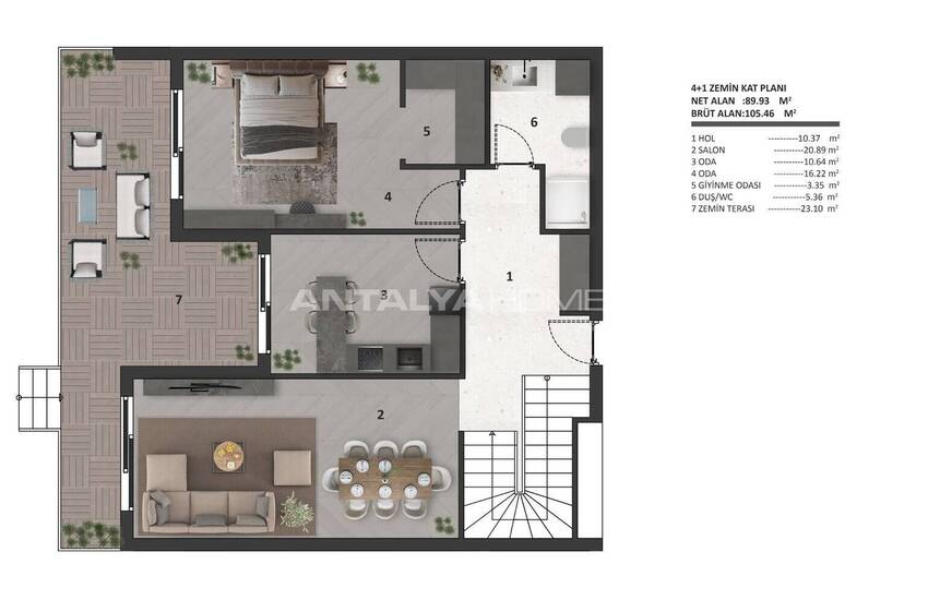 Antalya Altıntaş'ta Havuzlu Sitede Şık Tasarımlı Daireler 9