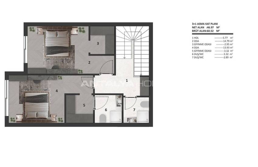 Elegant Flats in a Complex with a Pool in Antalya Altıntas 7