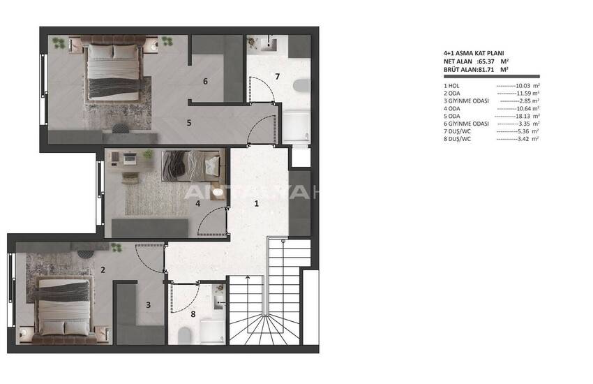Elegant Flats in a Complex with a Pool in Antalya Altıntas 10