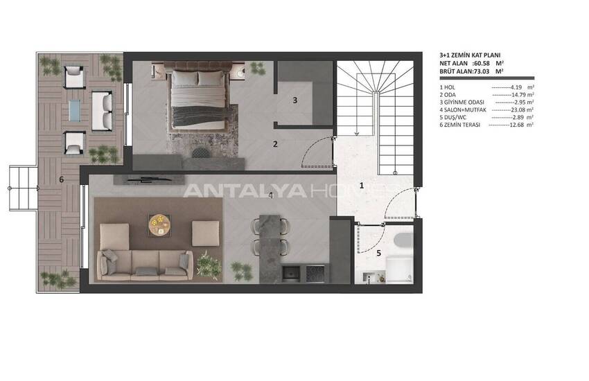Elegant Flats in a Complex with a Pool in Antalya Altıntas 10