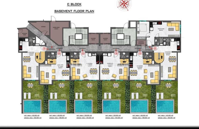 Modern Flats in Hotel-style Complex in Demirtaş, Alanya 34