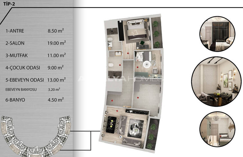 آپارتمانهای با چشمانداز دریا با امکانات ممتاز در کپز آنتالیا 41