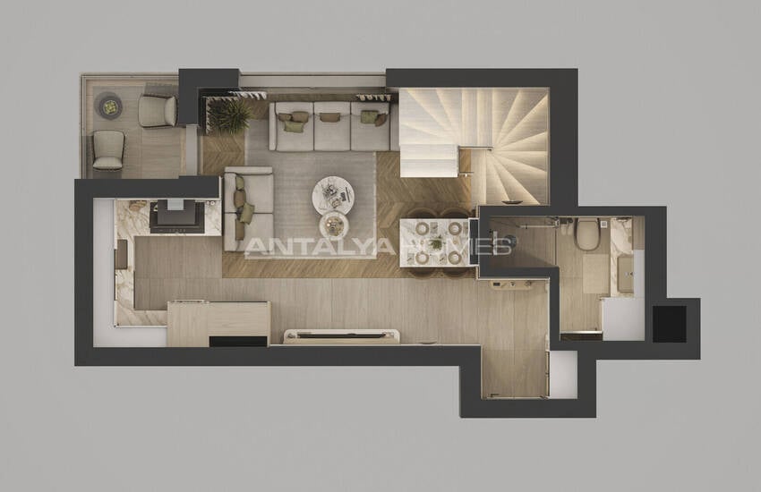 شقق في مشروع على بعد 400 متر من البحر في لارا أنطاليا 24