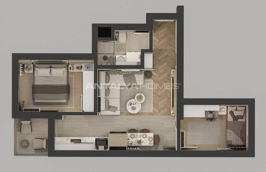 Apartments for Sale in a Project 400 M From the Sea in Lara Antalya 26