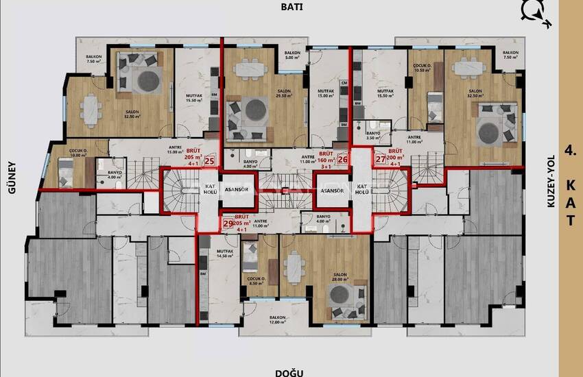 شقق أنيقة في مركز مدينة مراد باشا، أنطاليا 22