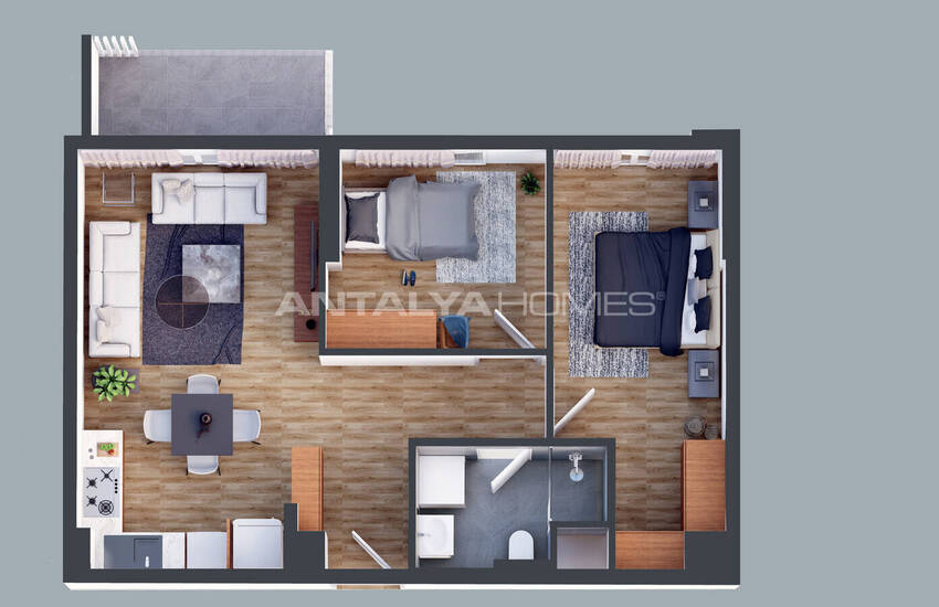 Apartments in a Rich Featured Complex in Kepez Antalya 25