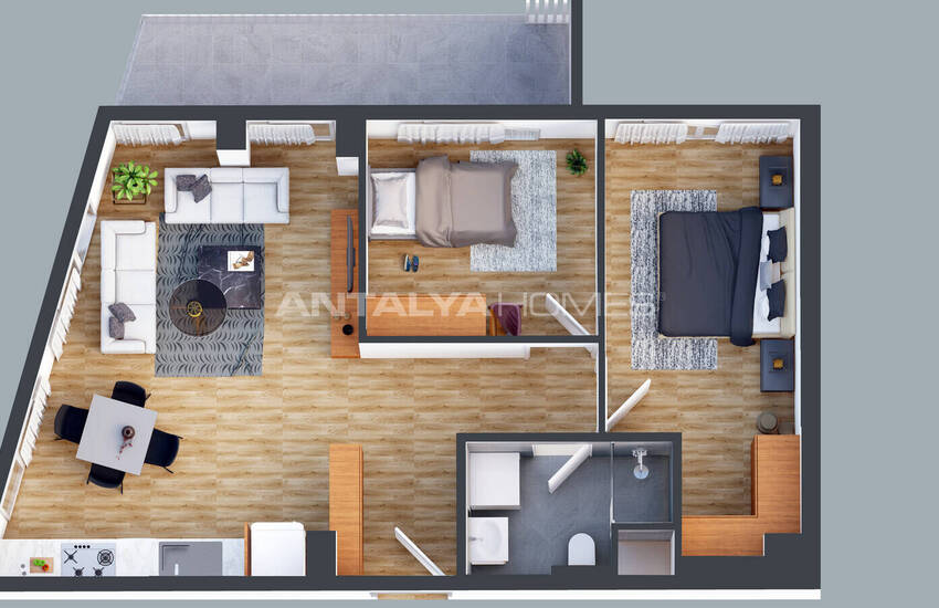 Apartments in a Rich Featured Complex in Kepez Antalya 26