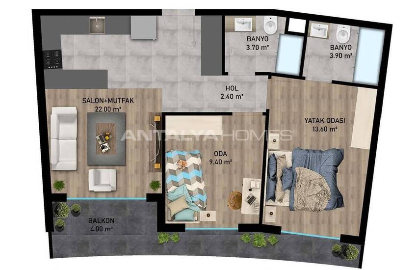 شقق في مشروع منخفض الارتفاع مع مسبح في آلتينتاش 20