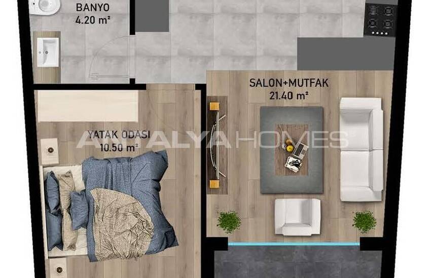 شقق في مشروع منخفض الارتفاع مع مسبح في آلتينتاش 23