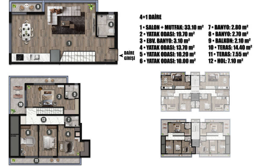 شقق واسعة بالقرب من الترام في أنطاليا كيبيز 29