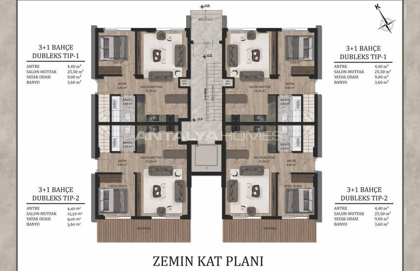 آپارتمان‌ها در مجتمعی با استخر نزدیک فرودگاه در آنتالیا 17