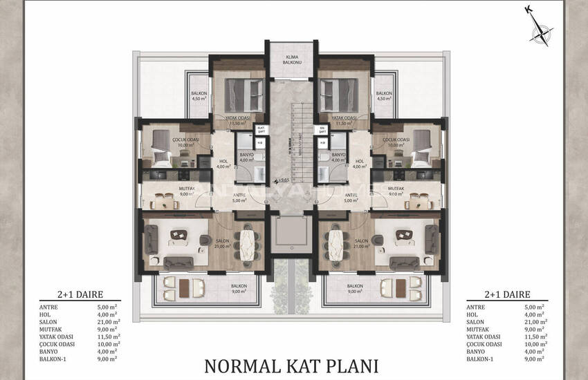 آپارتمان‌ها در مجتمعی با استخر نزدیک فرودگاه در آنتالیا 15