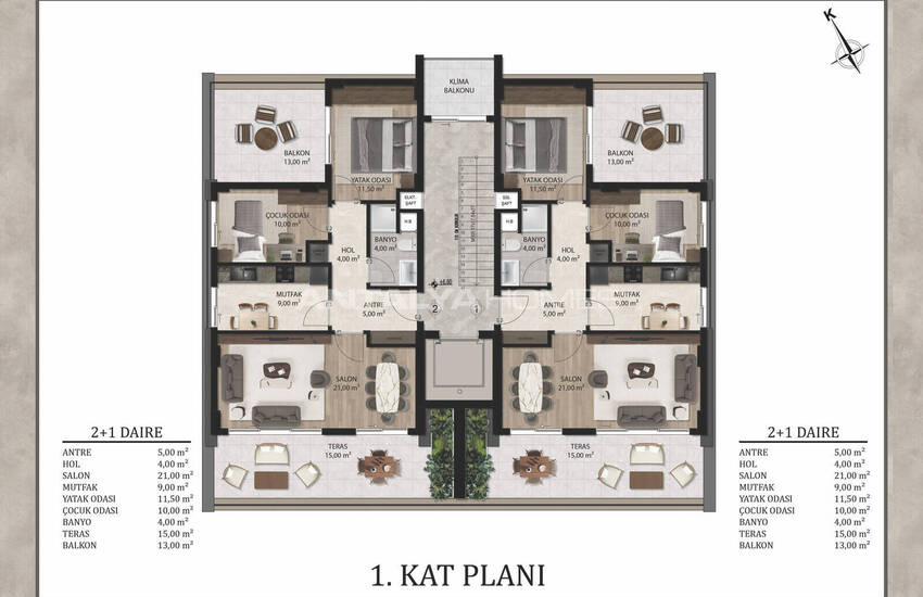 آپارتمان‌ها در مجتمعی با استخر نزدیک فرودگاه در آنتالیا 14