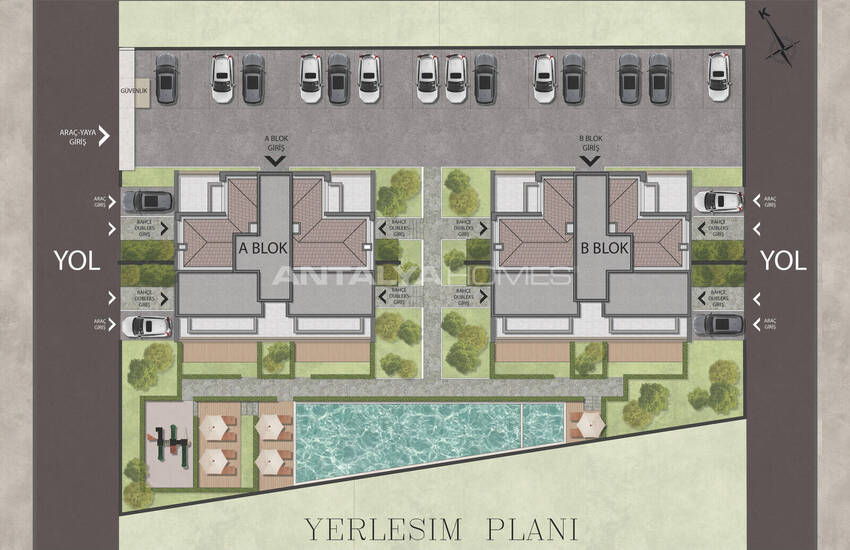 آپارتمان‌ها در مجتمعی با استخر نزدیک فرودگاه در آنتالیا 13