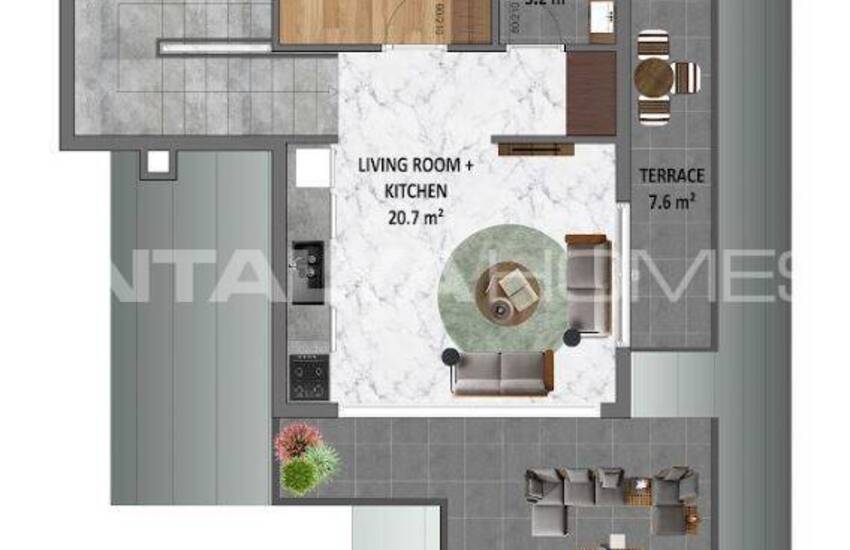 Huizen Met Zeezicht En Privézwembad In Alanya Tepe 12