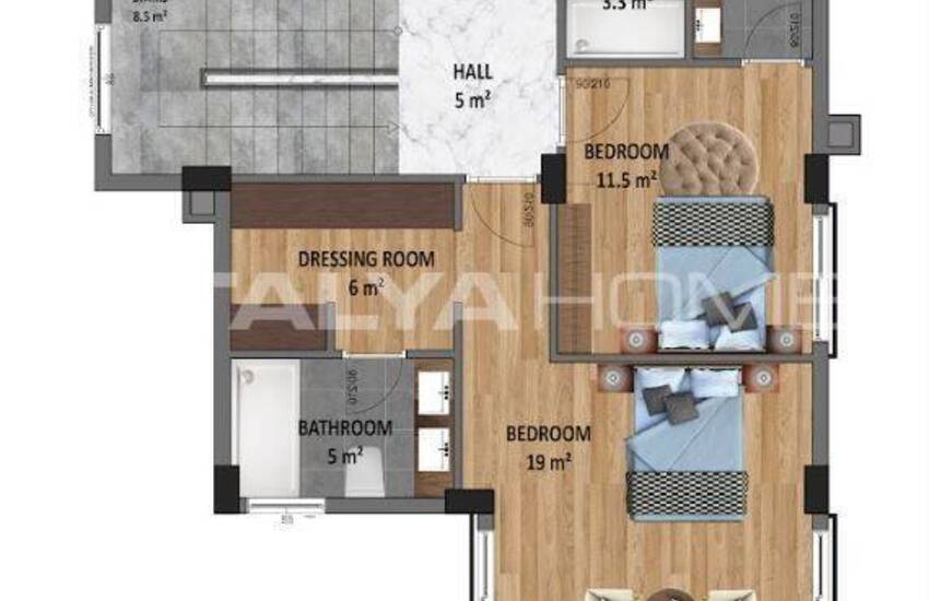 Huizen Met Zeezicht En Privézwembad In Alanya Tepe 10