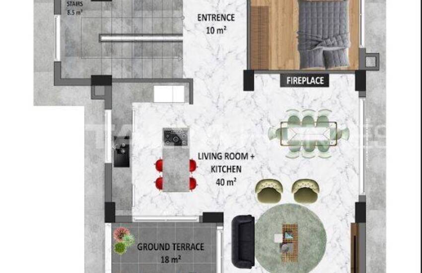 Huizen Met Zeezicht En Privézwembad In Alanya Tepe 11