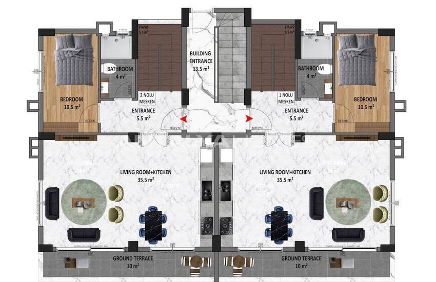 Sea View Flats in Alanya Antalya Within a Modern Complex 7