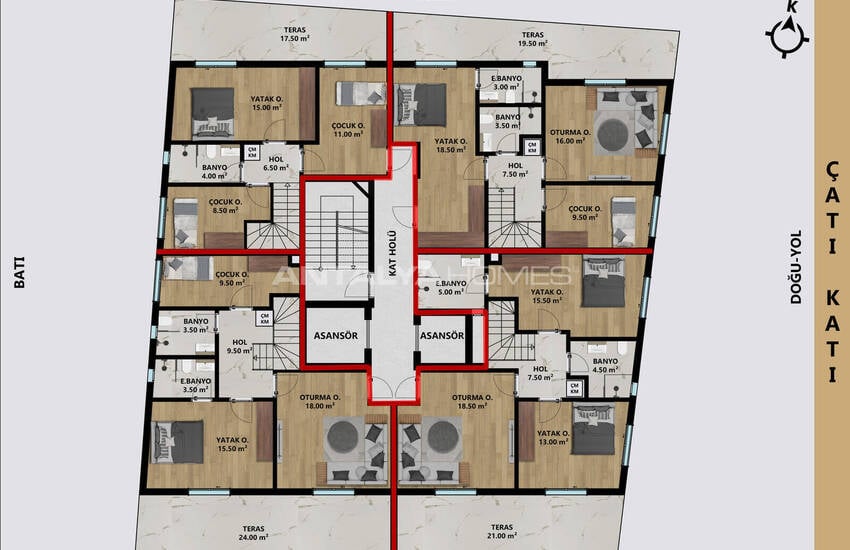 Apartments Near the Main Road and Sea in Antalya Muratpaşa 15