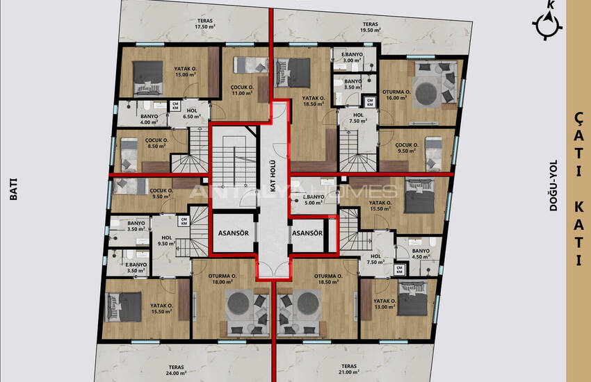 شقق قريبة من الطريق والبحر في أنطاليا مراد باشا 15