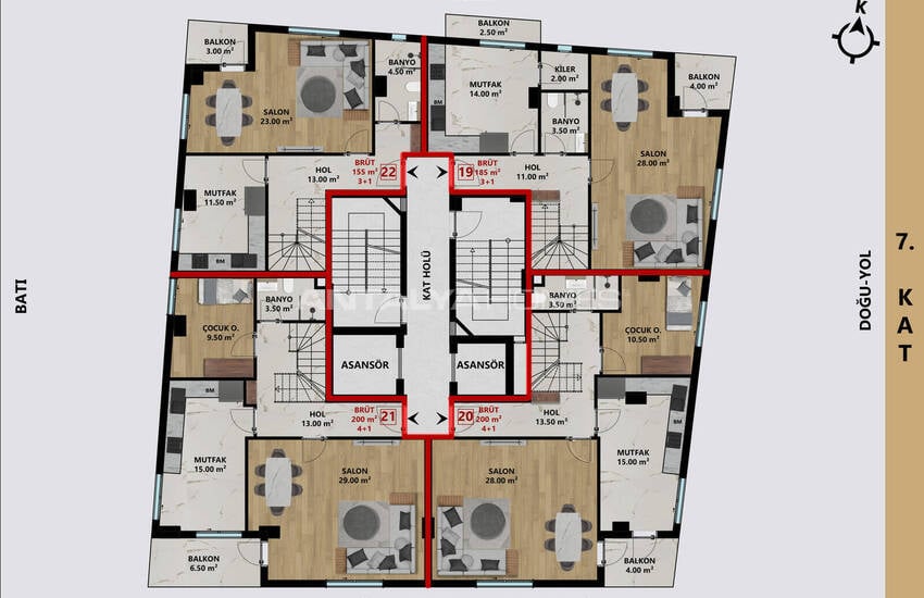 Apartments Near the Main Road and Sea in Antalya Muratpaşa 14