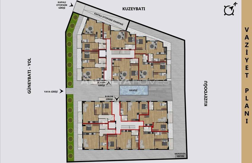 Antalya Muratpaşa'da Denize ve Olanaklara Yakın Daireler 12