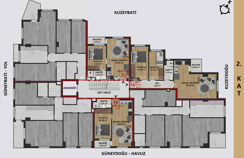 Apartments Near the Sea and Amenities in Antalya Muratpasa 9