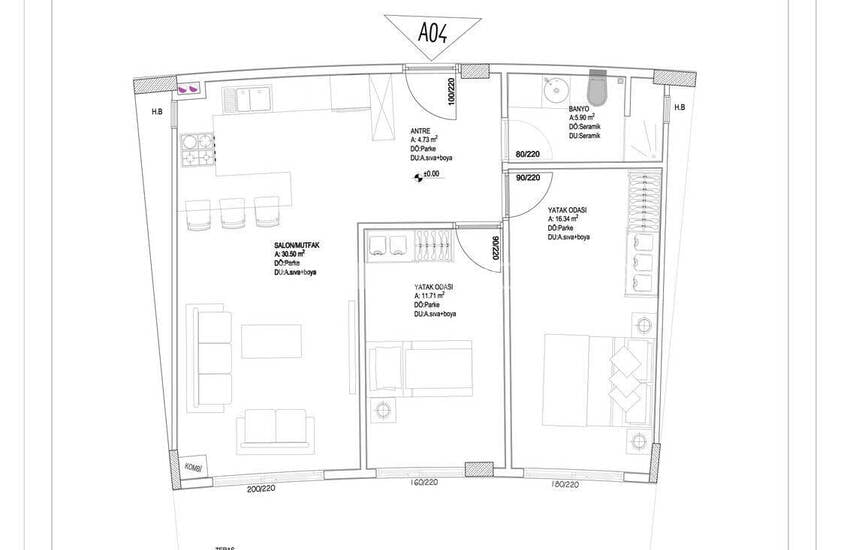 Antalya Altıntaş'ta Zengin Özelliklere Sahip Projede Şık Daireler 23