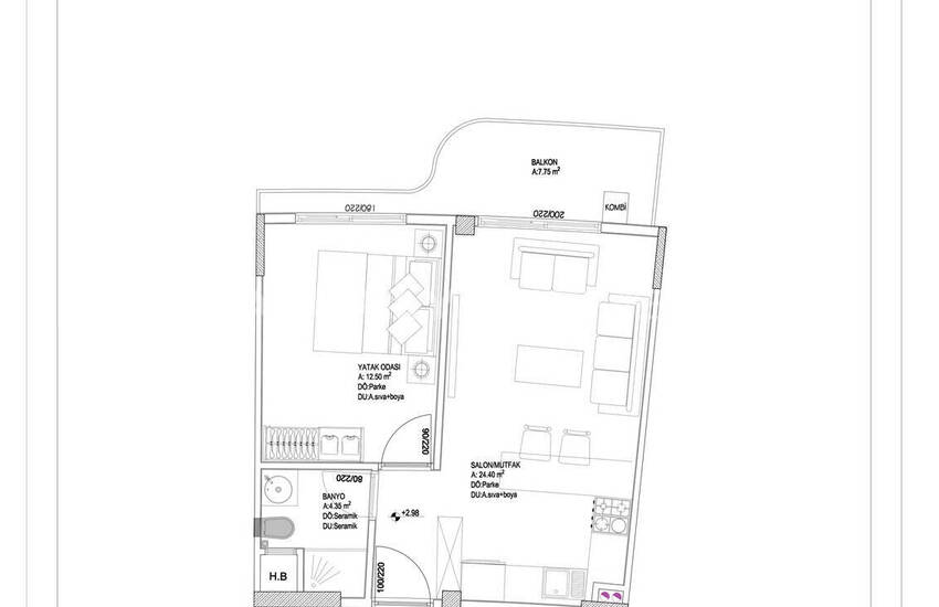 Antalya Altıntaş'ta Zengin Özelliklere Sahip Projede Şık Daireler 20