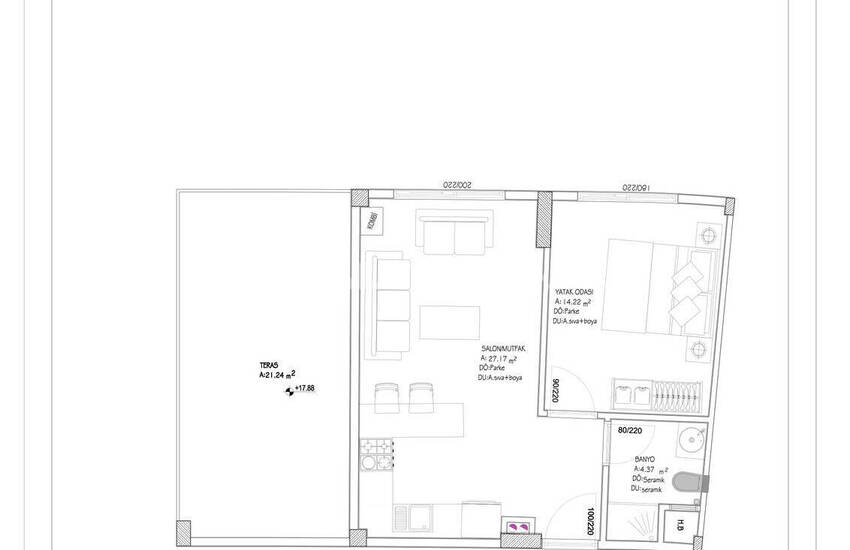 Antalya Altıntaş'ta Zengin Özelliklere Sahip Projede Şık Daireler 25