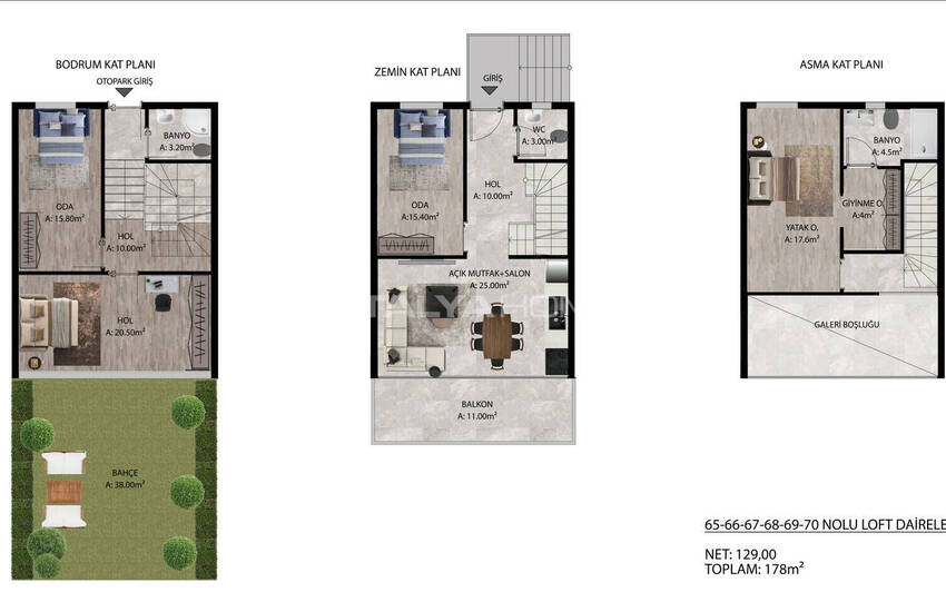 شقق على بُعد 3 كيلومترات من شاطئ لارا، أنطاليا 37