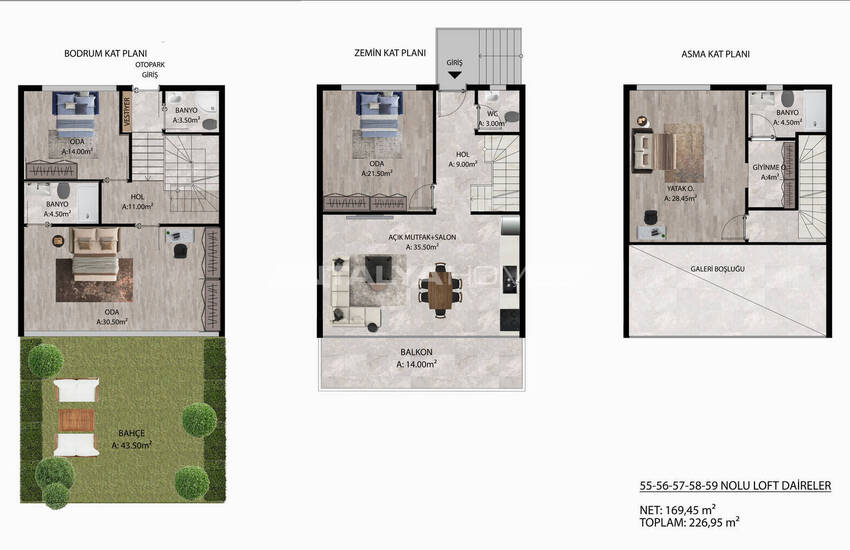 شقق على بُعد 3 كيلومترات من شاطئ لارا، أنطاليا 41