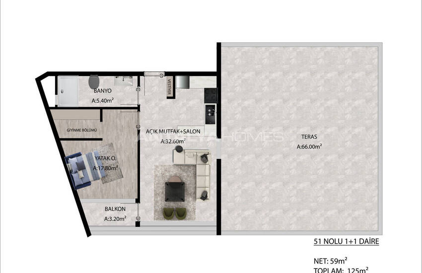 شقق على بُعد 3 كيلومترات من شاطئ لارا، أنطاليا 34