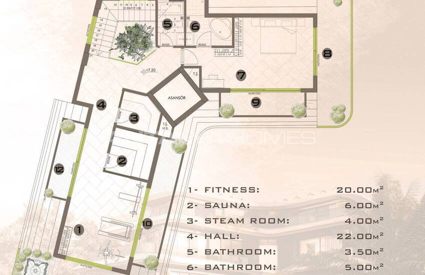 7-bedroom Villa with Pool in Alanya Kargicak 29