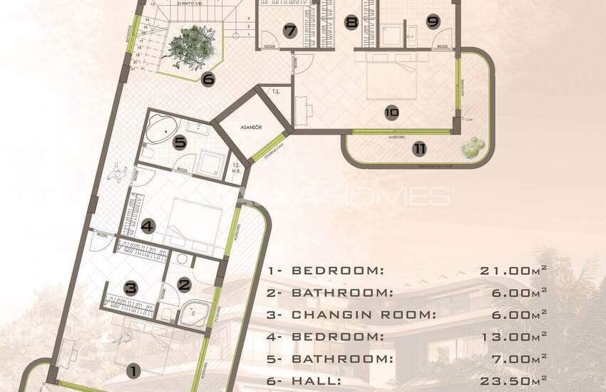 Villa Med 7 Sovrum Och Pool I Alanya Kargicak 35