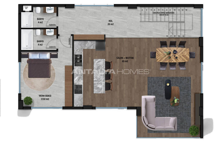 Elegant Villas with Pool and Sauna in Alanya 34