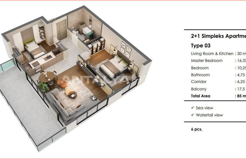 Flats in a Luxury Project 200 M From the Sea in Antalya Lara 27