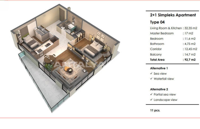 Flats in a Luxury Project 200 M From the Sea in Antalya Lara 30