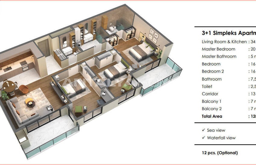 Flats in a Luxury Project 200 M From the Sea in Antalya Lara 29