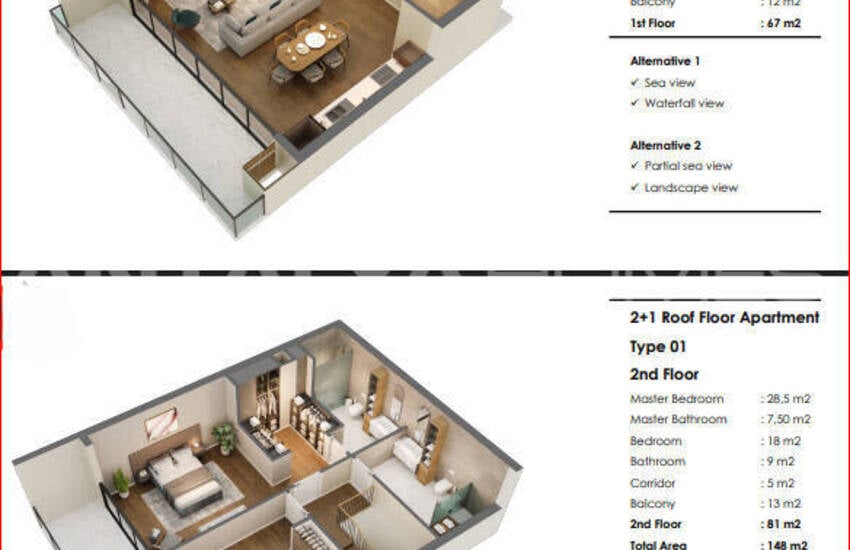 Flats in a Luxury Project 200 M From the Sea in Antalya Lara 32