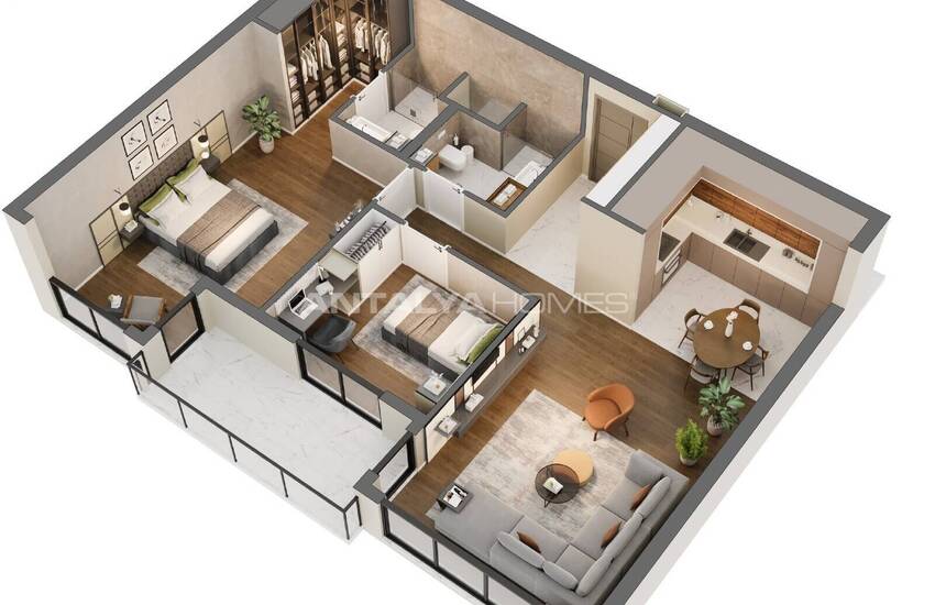 Appartements Dans Un Projet De Luxe À 200 M De La Mer À Antalya Lara 26