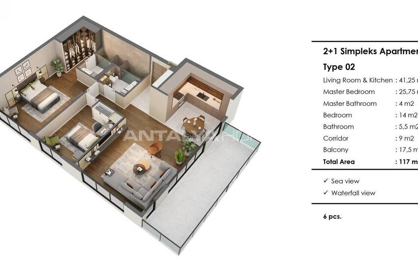 Appartements Dans Un Projet De Luxe À 200 M De La Mer À Antalya Lara 27