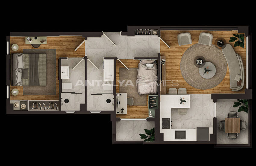 املاک در یک پروژه با امکانات غنی در آلتینتاش آنتالیا 25