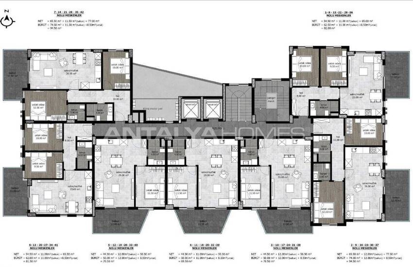 Eleganta Lägenheter 1,9 Km Från Havet I Alanya 8