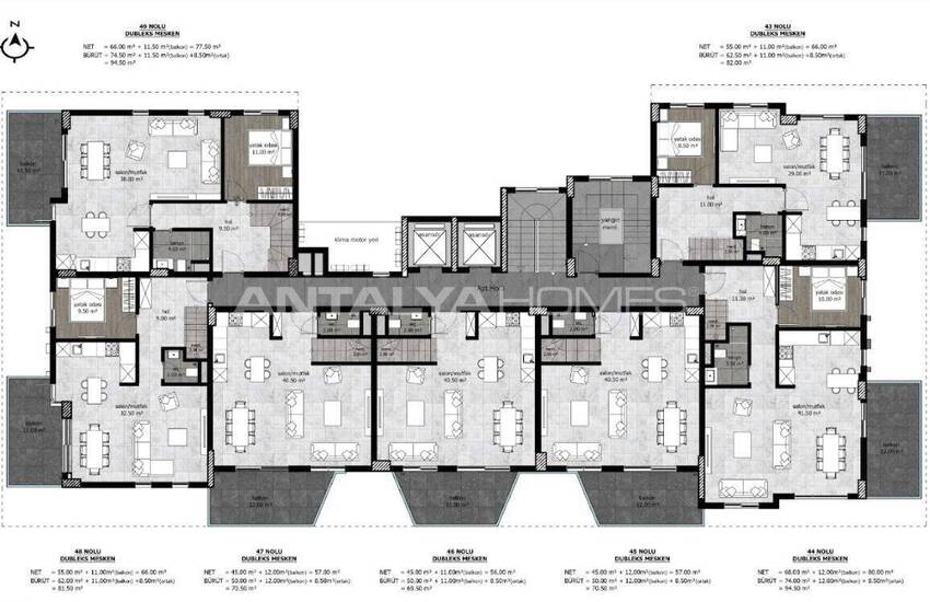 Eleganta Lägenheter 1,9 Km Från Havet I Alanya 9